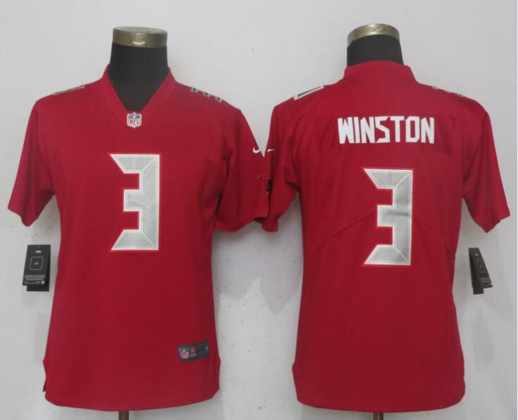 Women Tampa Bay Buccaneers #3 Winston Navy Red Color Rush Limited Nike NFL Jerseys->new york jets->NFL Jersey